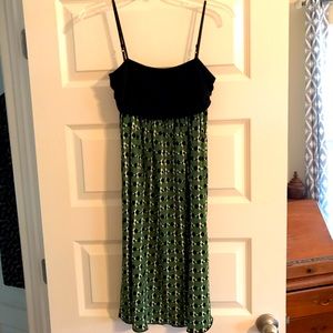 Max studio black and green tank dress
